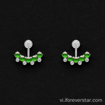 Tai hoa Jadeite Stud Jade Stud cấp cao nhất của Jadeite Jade